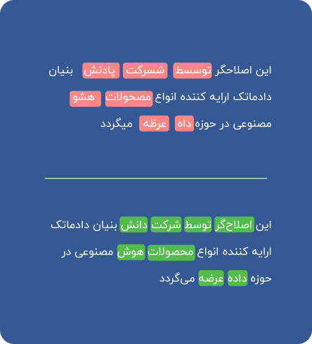 اصلاح خطاهای املایی که کلمهای صحیح را به لغتی غلط تبدیل کردهاند